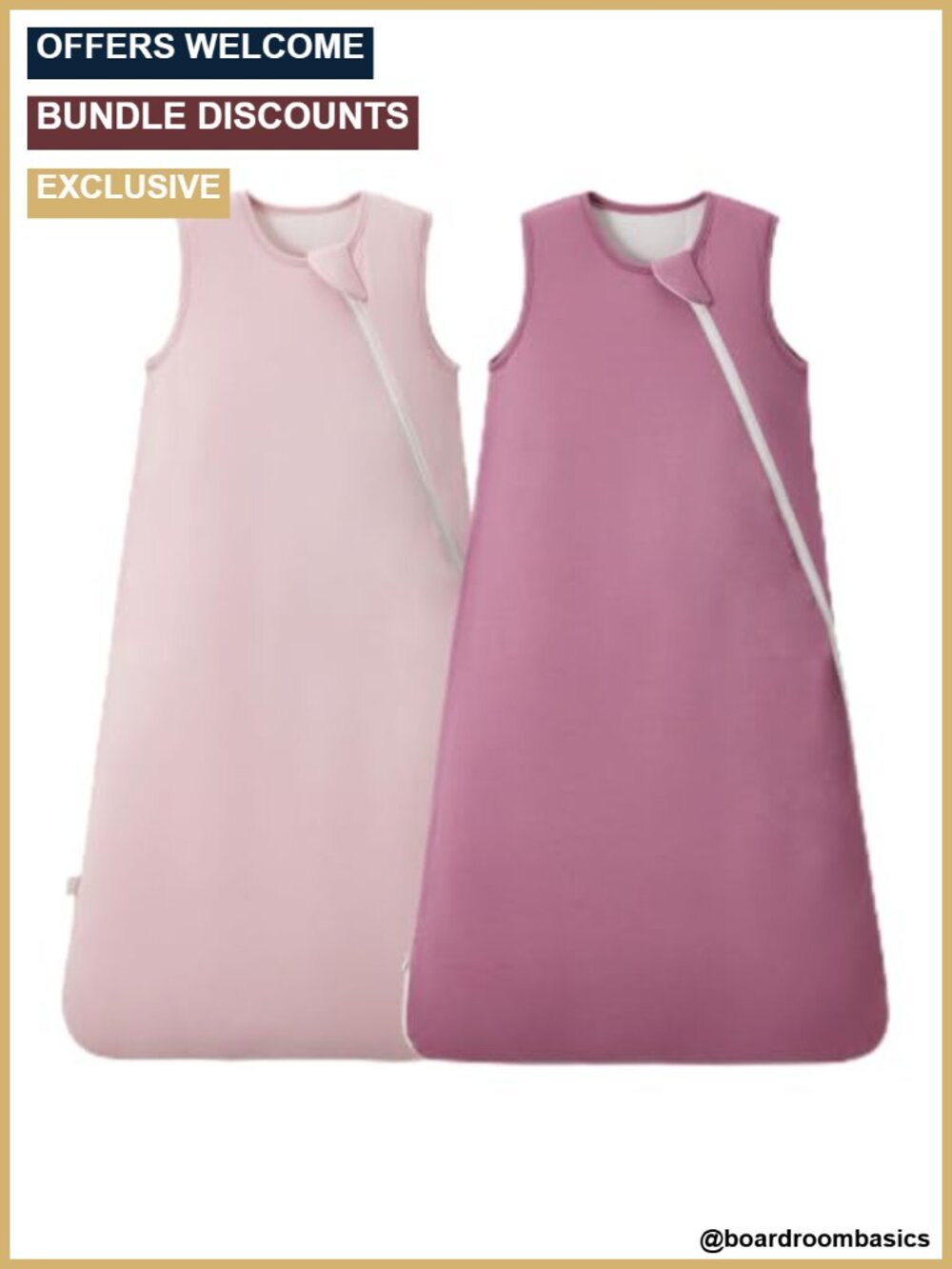2 Pack Rayon Made from Bamboo Sleep Sack 1.0 TOG Wearable Blanket Large